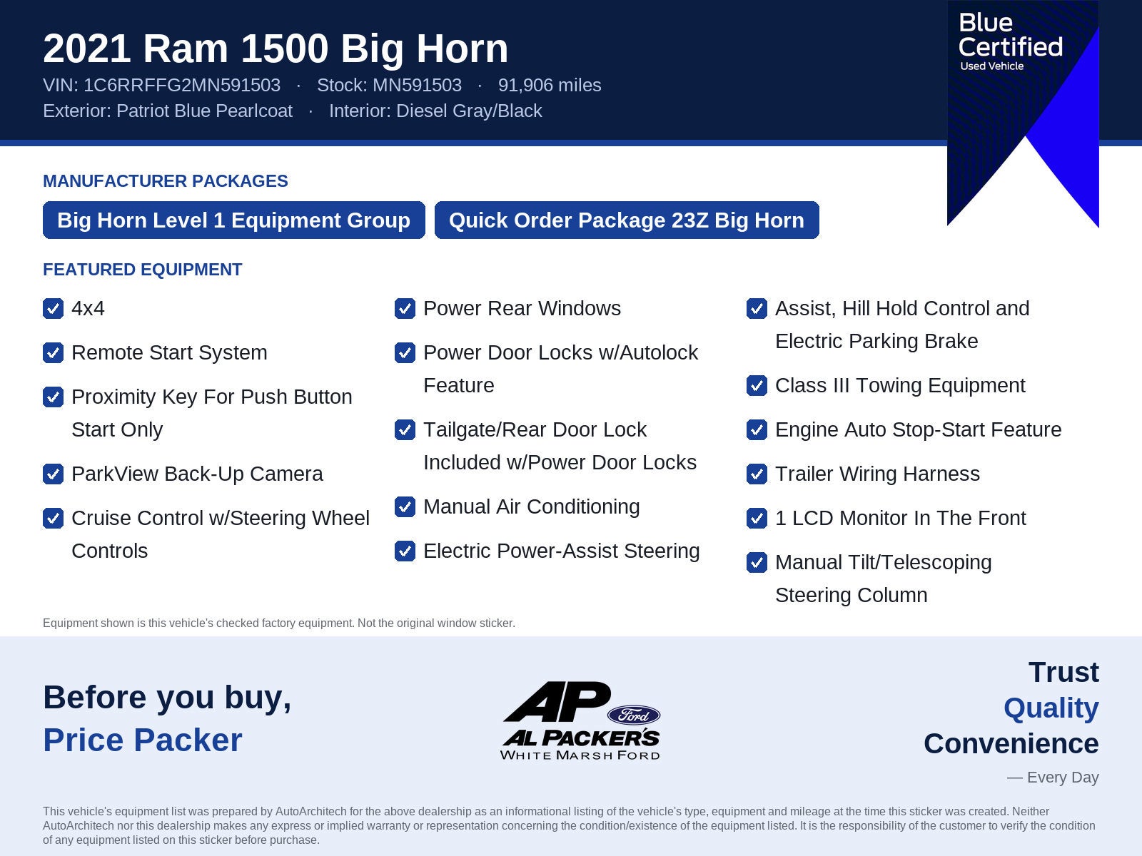 2021 RAM 1500 Big Horn