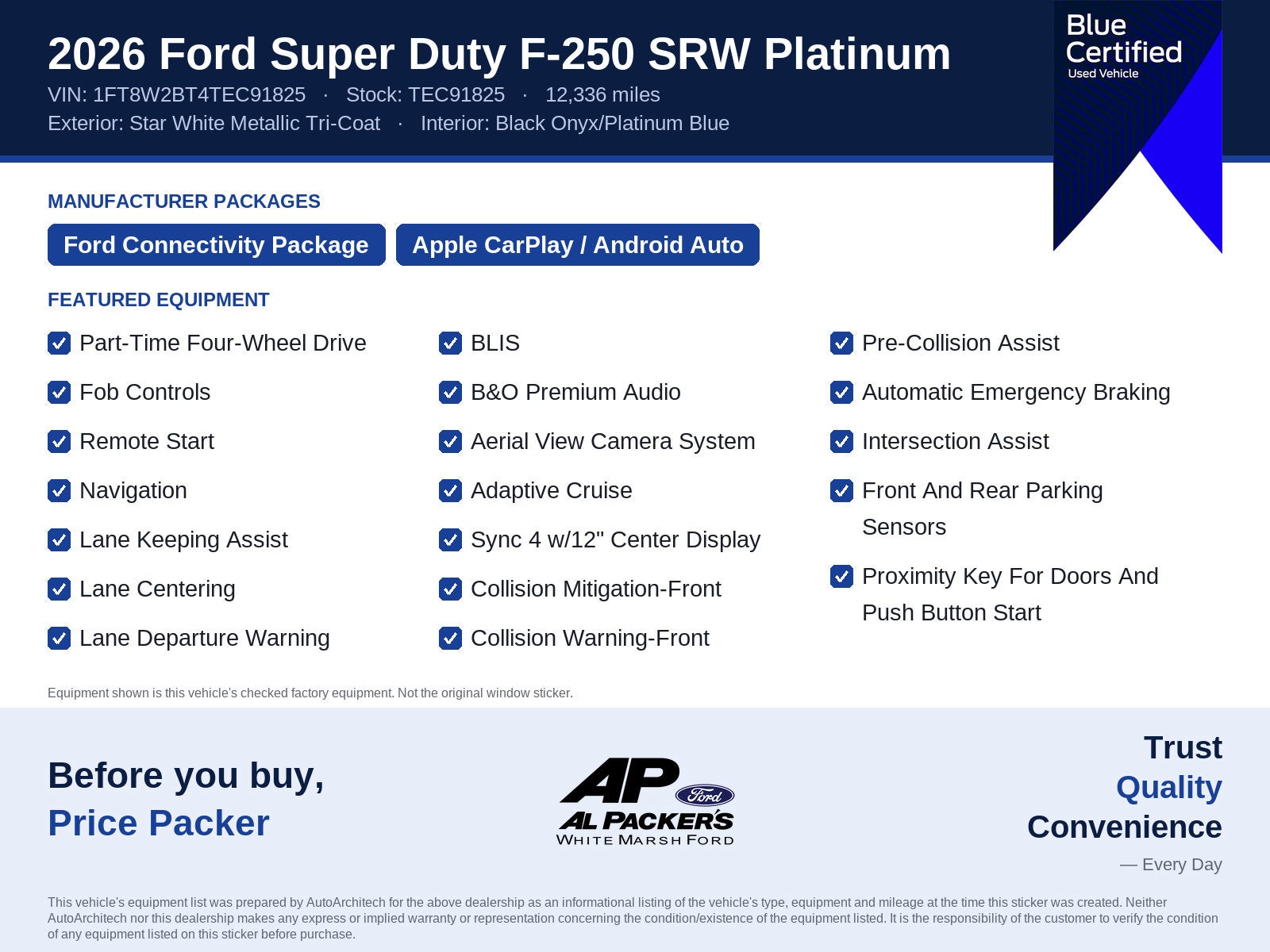 2026 Ford Super Duty F-250 SRW Platinum