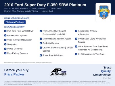 2016 Ford Super Duty F-350 SRW Platinum