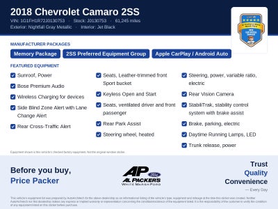 2018 Chevrolet Camaro 2SS
