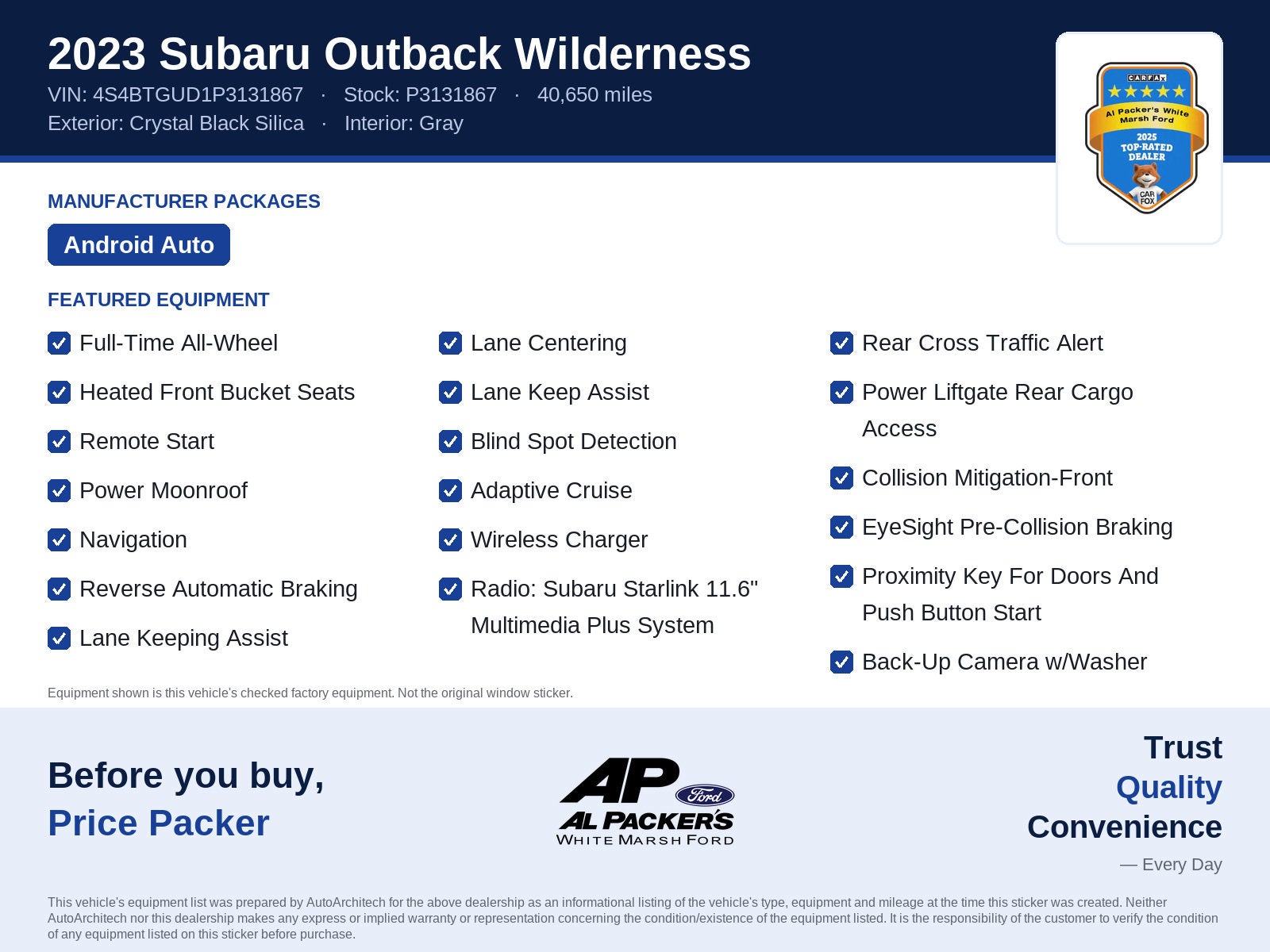 2023 Subaru Outback Wilderness
