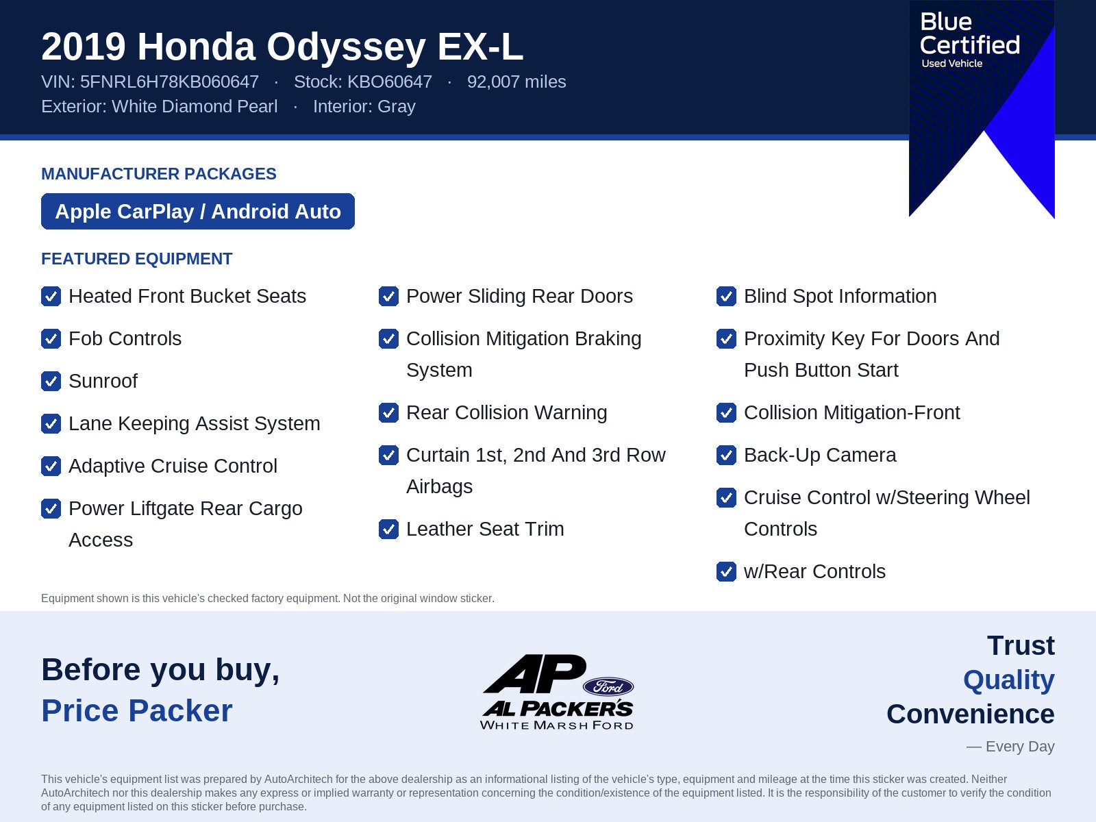 2019 Honda Odyssey EX-L