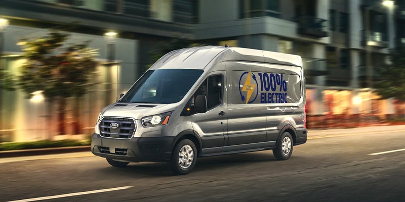 Photo of a 2024 Ford Transit driving on the road