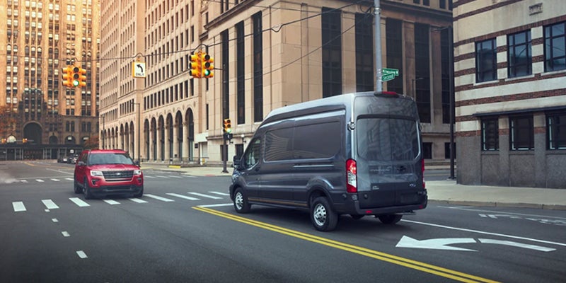 Photo of a 2024 Ford Transit driving on the road
