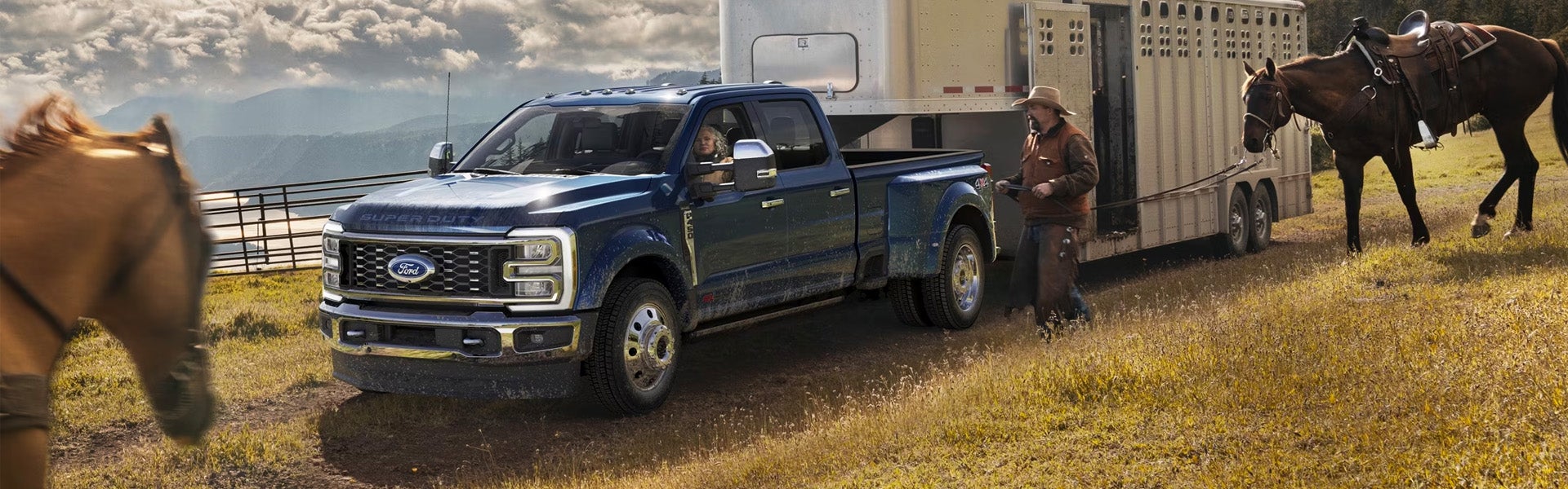 Photo of a 2024 Ford Super Duty towing a trailer