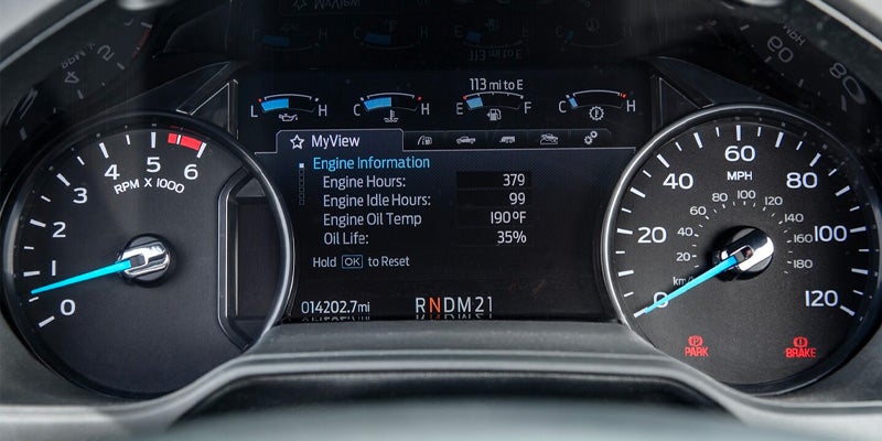 Close up view of the dashboard of a 2024 Ford F-650